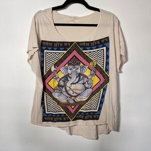 Urban Outfitters Title Unknown Off-White Ganesh Tee Shirt T-shirt Women's Medium
